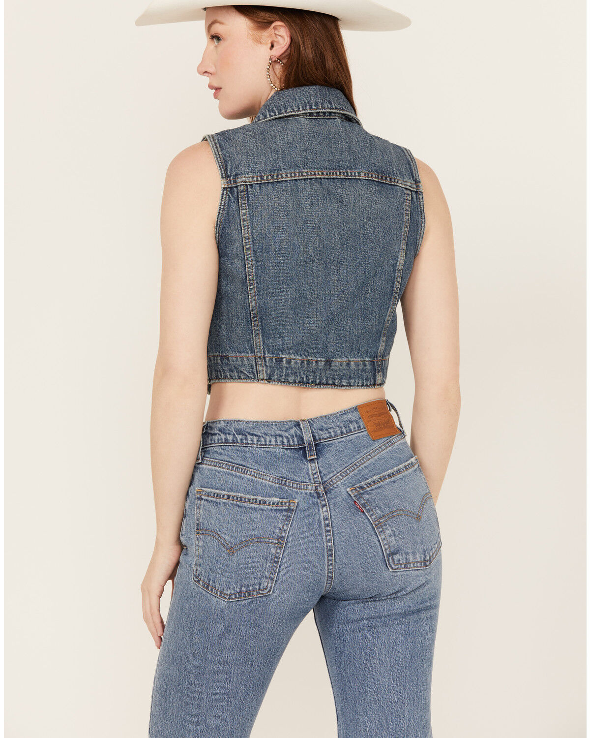 Image #4 - Levi's Women's Utility Trucker Denim Vest, Blue, hi-res
