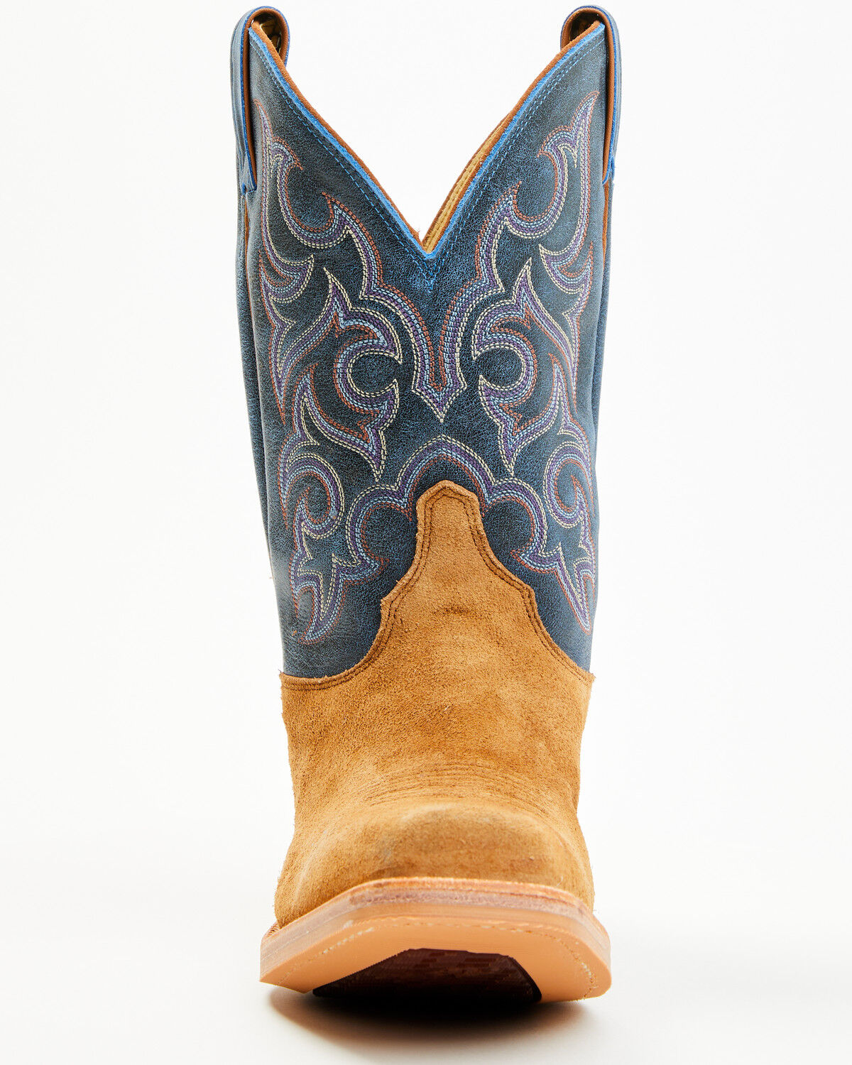 Image #4 - Justin Men's 11" Fergus Roughout Performance Western Boots - Square Toe, Tan, hi-res