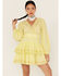Image #2 - Maia Bergman Women's Mika Lace Tiered Dress, Yellow, hi-res