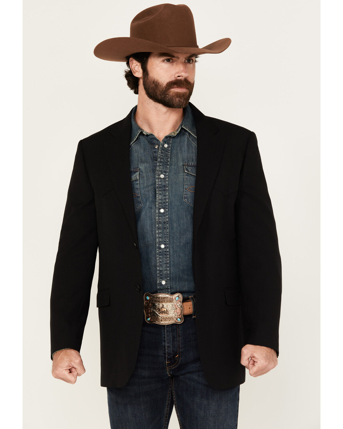 Image #1 - Cody James Men's Solid Concealed Carry Blazer, Black, hi-res