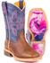 Image #1 - Tin Haul Girls' Brown Starlight Western Boots - Square Toe, , hi-res