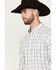 Image #2 - George Strait by Wrangler Men's Plaid Print Long Sleeve Button-Down Stretch Western Shirt, White, hi-res