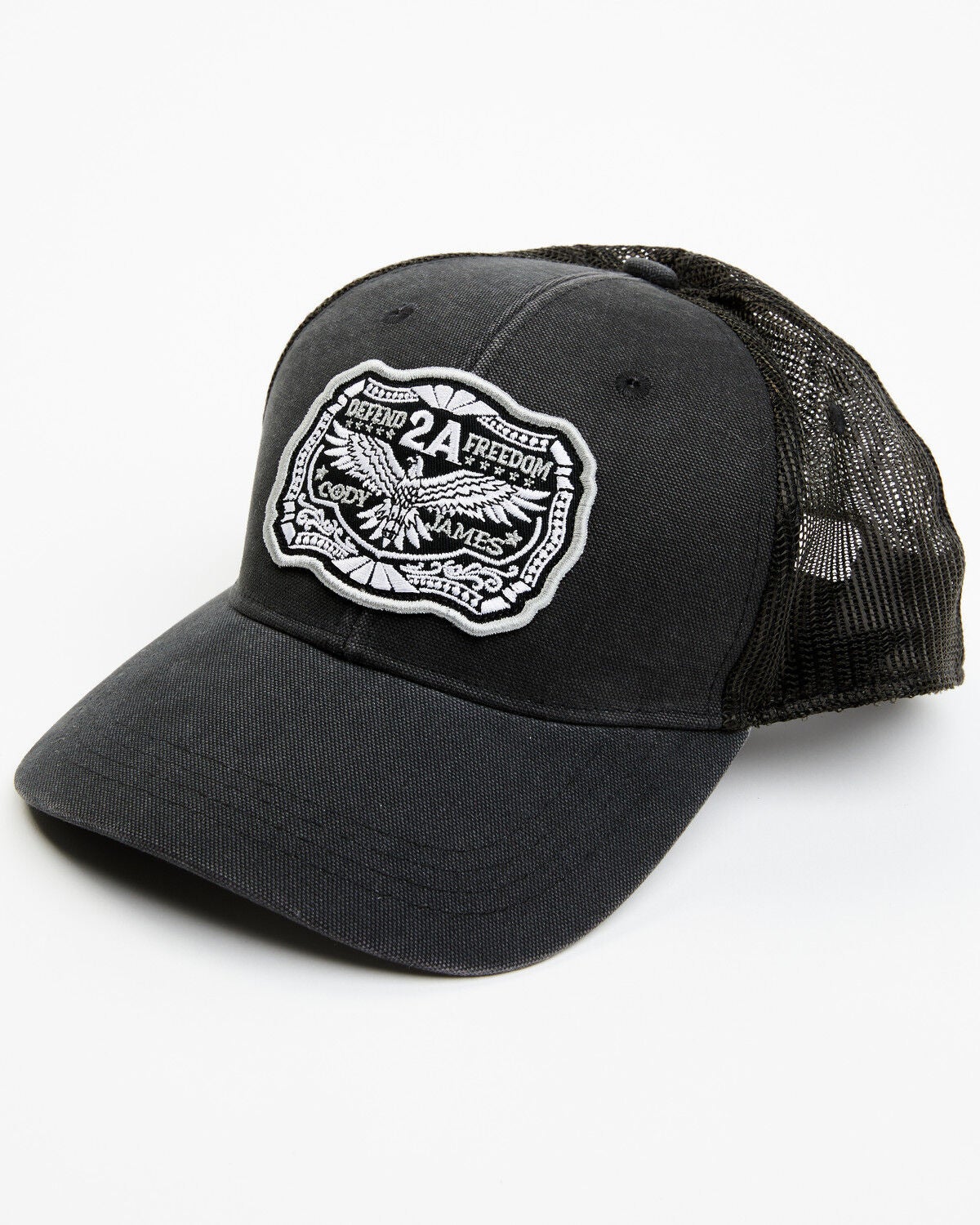Cody James Men's 2A Freedom Eagle Ball Cap, Black, hi-res