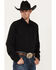 Image #2 - RANK 45® Men's Roughie Performance Long Sleeve Button-Down Shirt, Black, hi-res