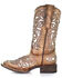 Image #3 - Corral Girls' Shiny Inlay Western Boots - Square Toe, Tan, hi-res