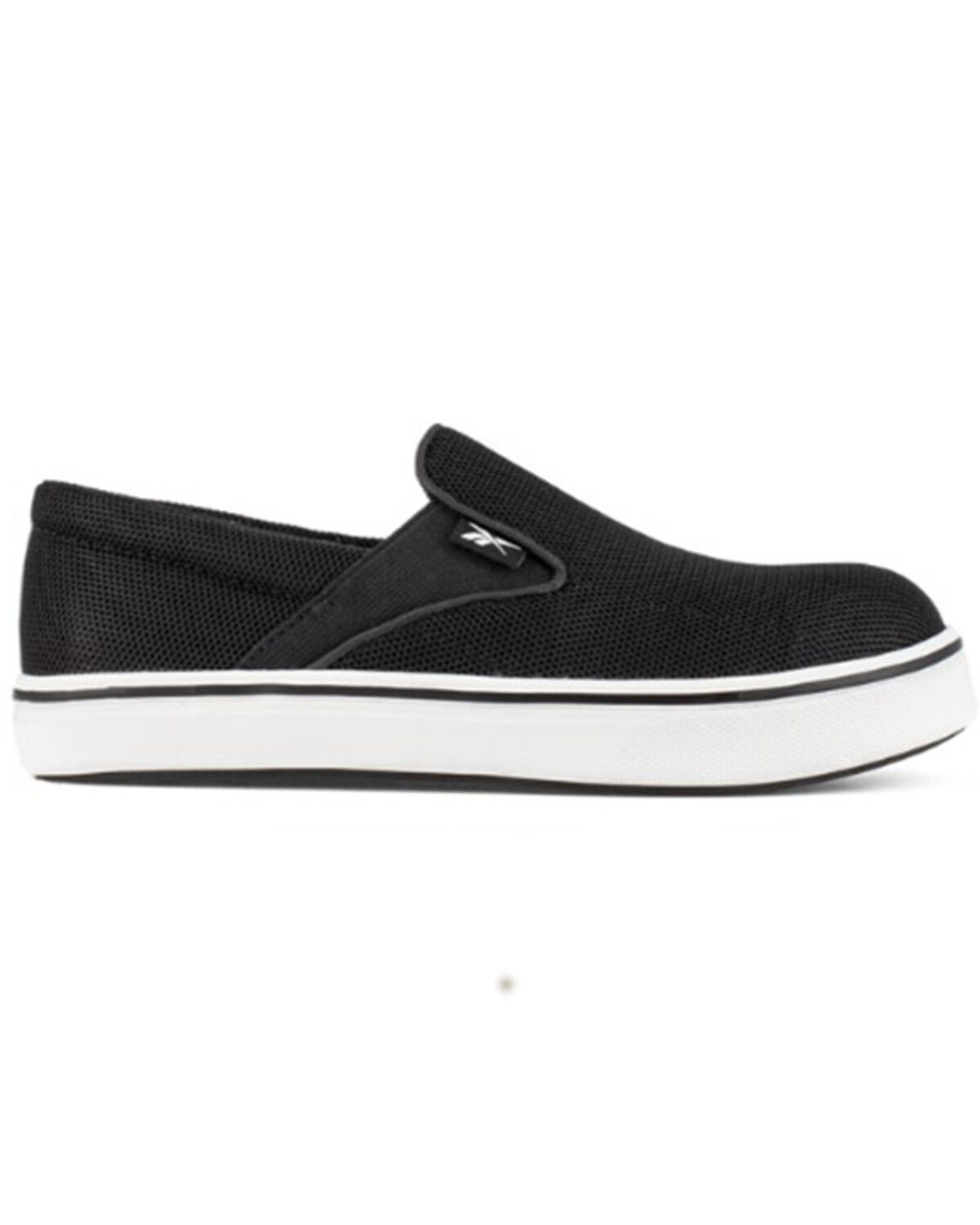 Image #2 - Reebok Women's Comfortie Slip-On Casual Work Shoes - Steel Toe, Black/white, hi-res