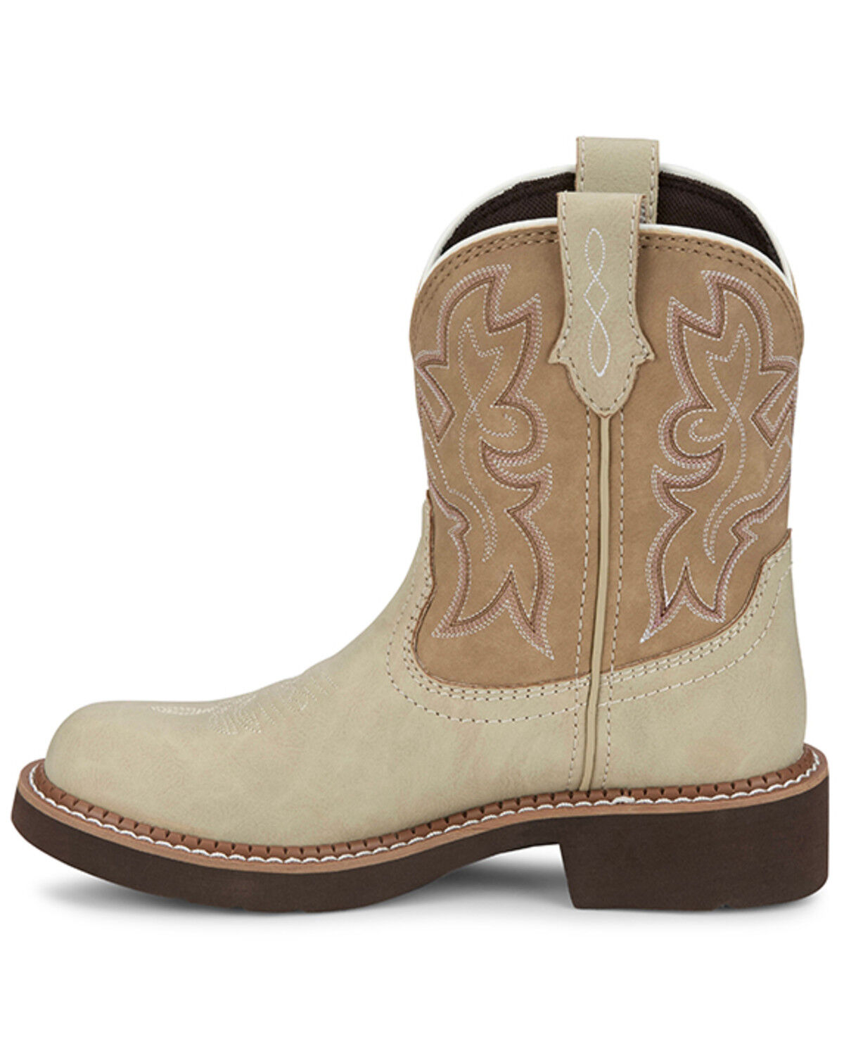 Image #3 - Justin Women's Gypsy Western Performance Boots - Round Toe, Cream, hi-res