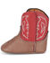 Image #3 - Justin Infant Boys' Baby Canter Western Boots - Broad Square Toe, Red, hi-res
