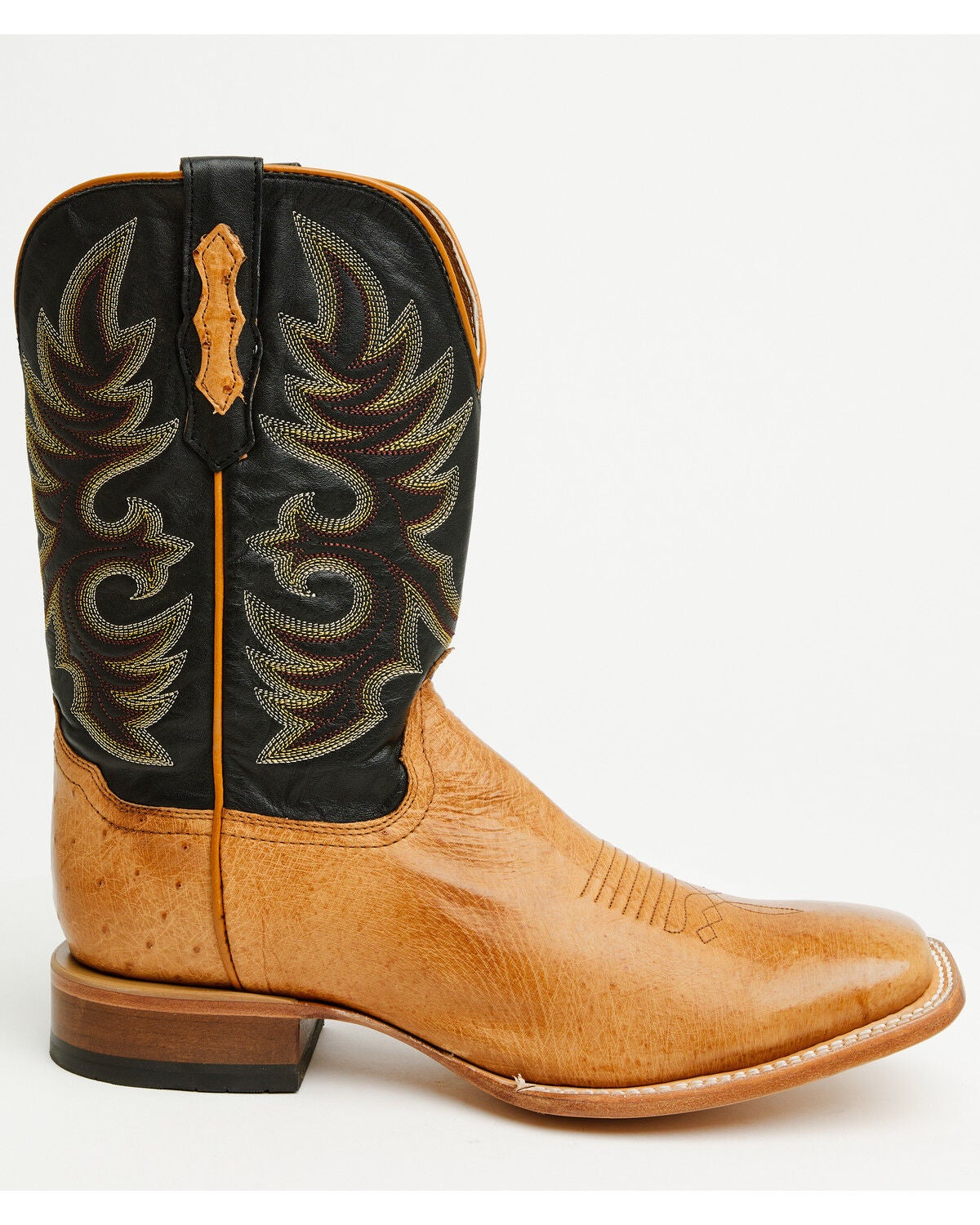 Image #2 - Cody James Men's Exotic Ostrich Western Boots - Broad Square Toe, Brandy Brown, hi-res
