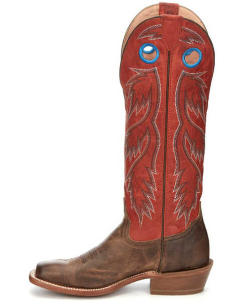 Image #3 - Tony Lama Men's Colburn Western Boots - Broad Square toe, Orange, hi-res