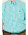 Image #3 - Ariat Boys' Pro Jensen Plaid Print Short Sleeve Button-Down Western Shirt, Turquoise, hi-res