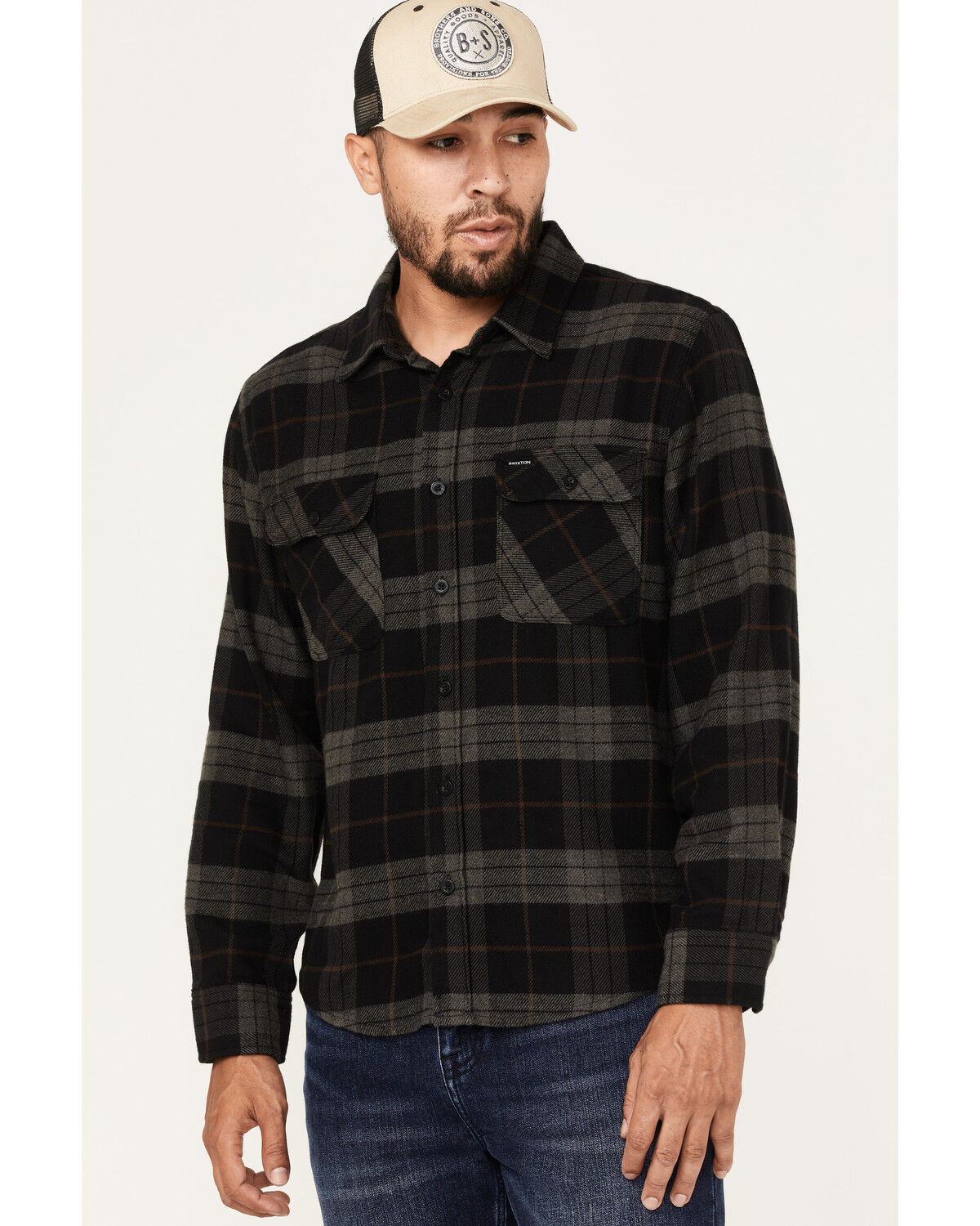 Image #2 - Brixton Men's Bowery Plaid Print Long Sleeve Button-Down Flannel Shirt, , hi-res