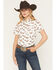 Image #1 - Wrangler Retro Women's Boot Barn Exclusive Horse Print Short Sleeve Snap Western Shirt, Cream, hi-res