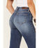Rock & Roll Denim Women's Cropped Straight Leg Jeans, Blue, hi-res