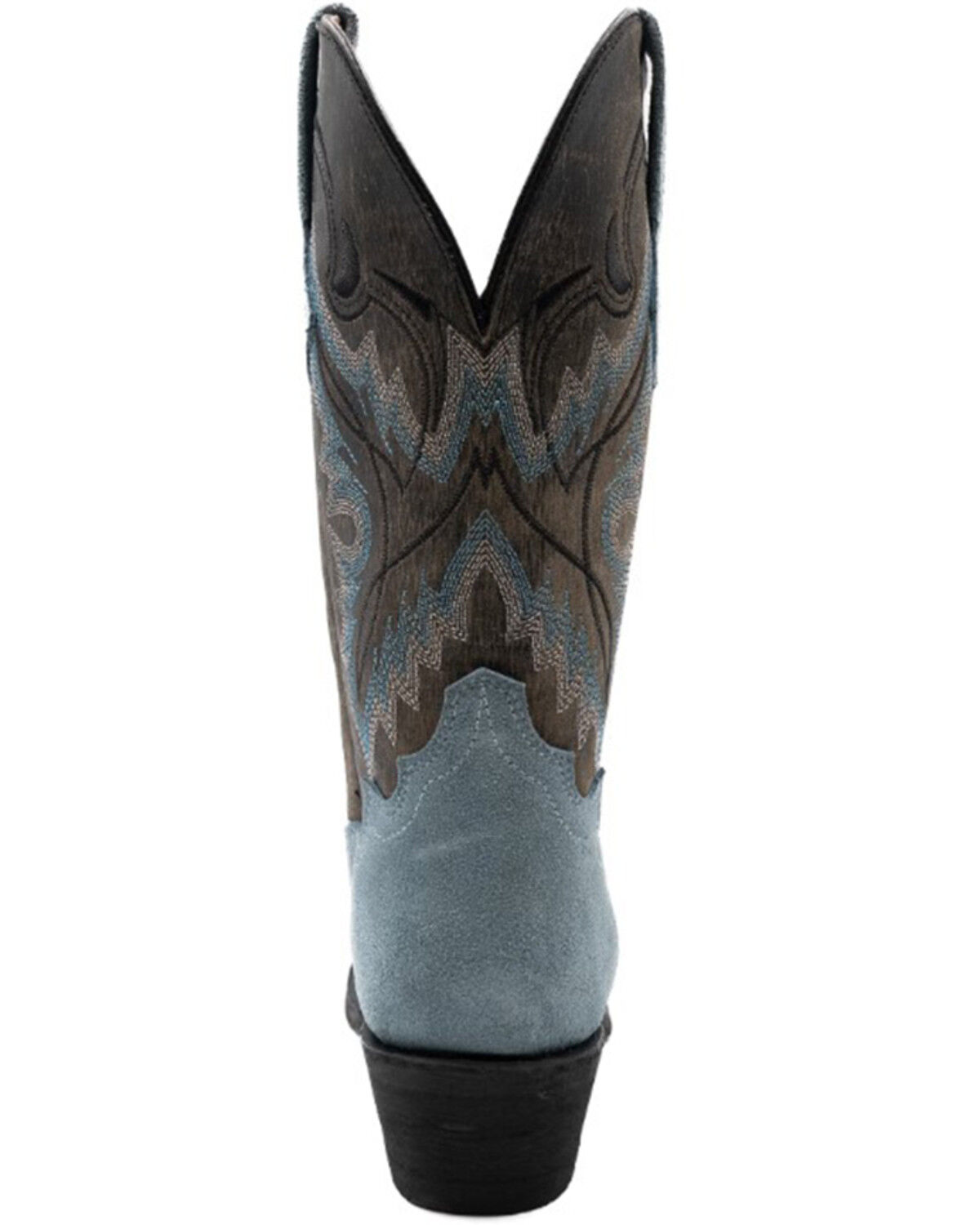 Image #5 - Ferrini Women's Holly Suede Western Boot - Snip Toe, Blue, hi-res