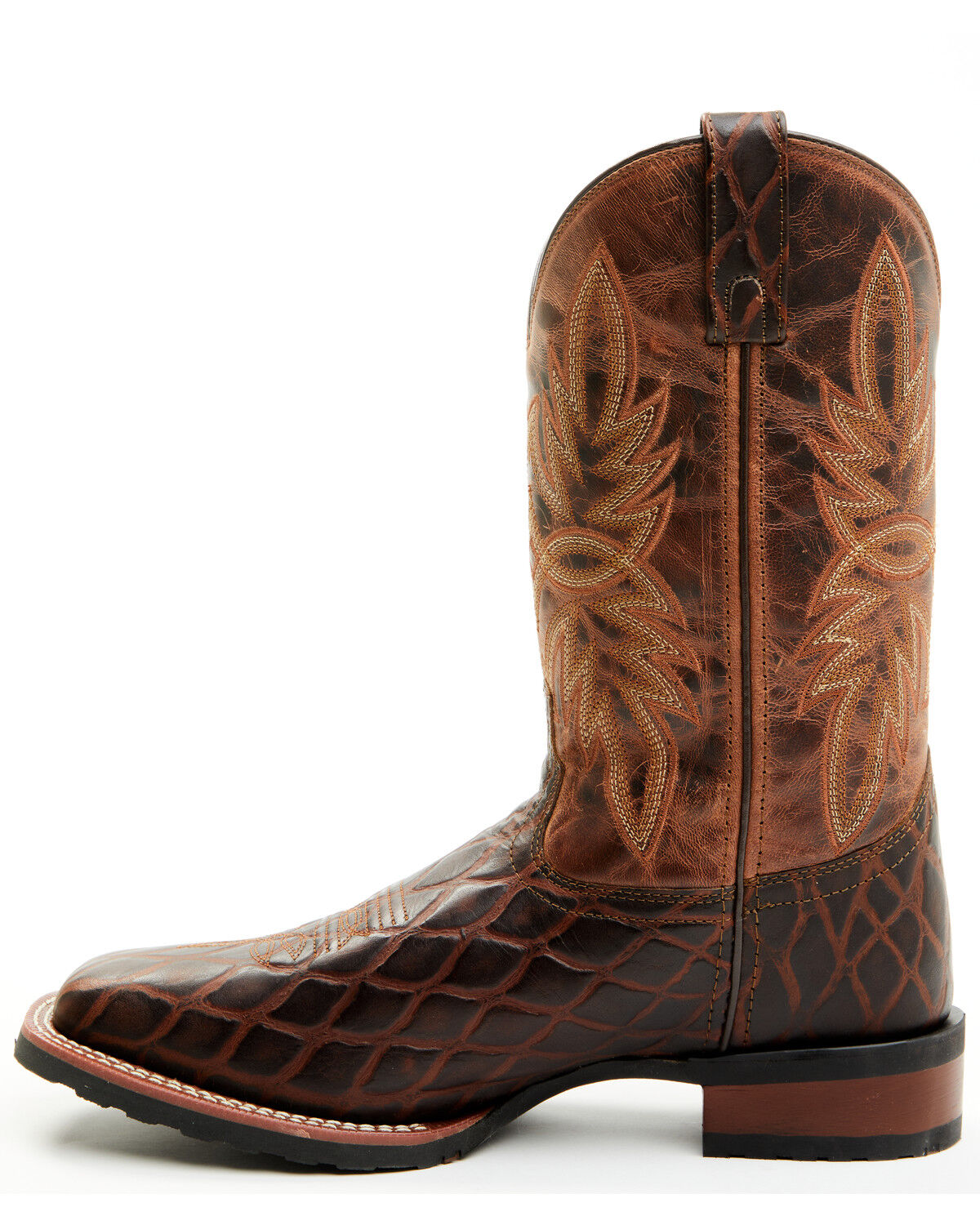 Image #3 - Laredo Men's Western Boots - Broad Square Toe, Brown, hi-res