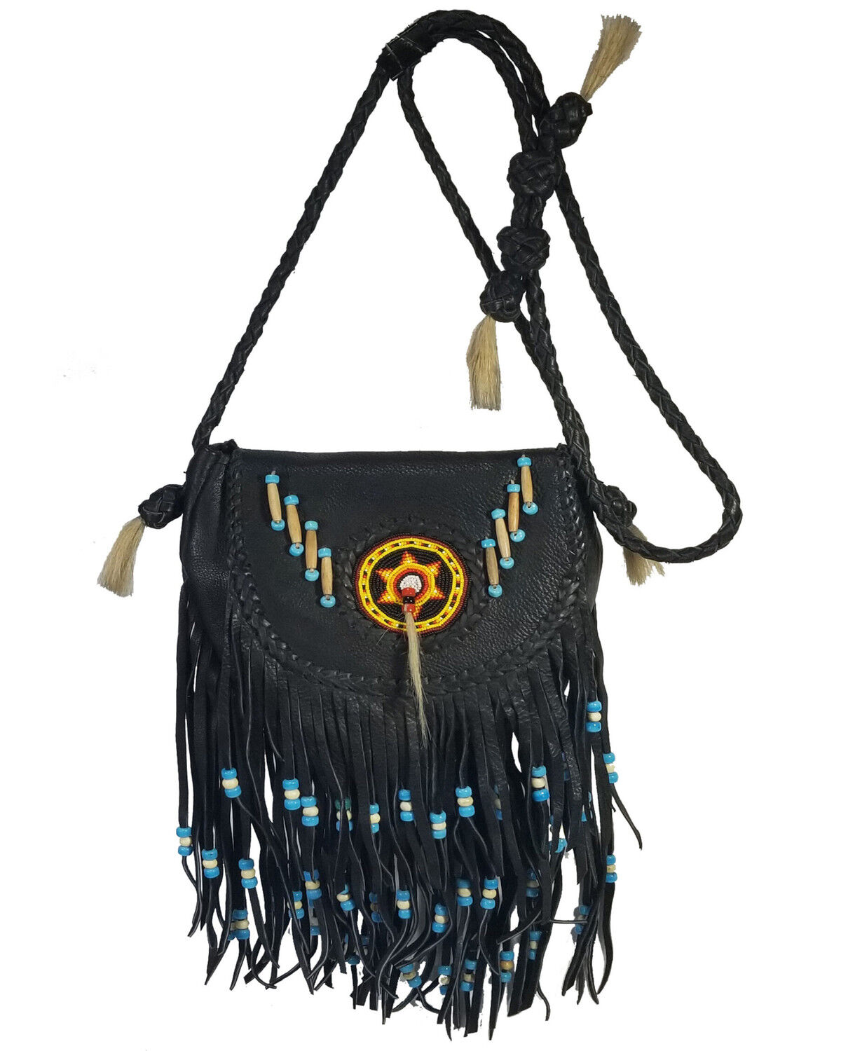 Image #1 - Kobler Leather Women's Rossette Crossbody Bag, Black, hi-res