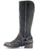 Image #3 - Corral Women's Distressed Harness Western Boots - Round Toe, Black, hi-res