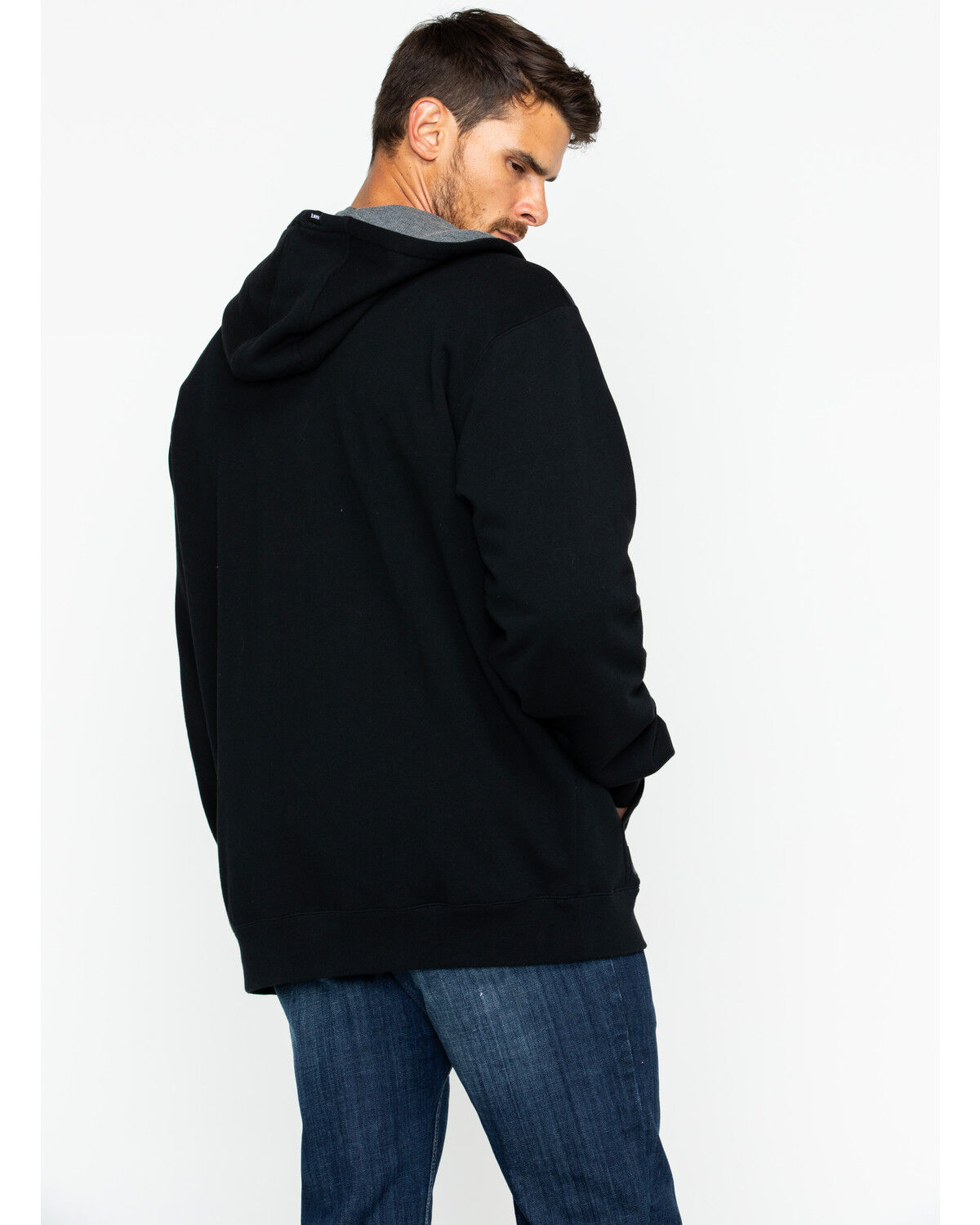 Image #5 - Hawx Men's Zip-Front Work Hooded Jacket, Black, hi-res