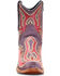 Image #3 - Corral Women's Polymer Overlay and Neon Embroidered Zipper Ankle Boots - Snip Toe, Purple, hi-res