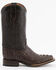 Ferrini Men's Caiman Tail Embroidered Cowboy Boots - Square Toe, Chocolate, hi-res