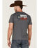 Smith & Wesson Men's Texas Flag Story Graphic T-Shirt , Heather Grey, hi-res