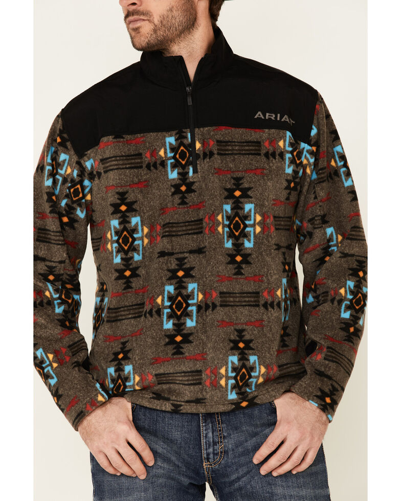Ariat Men S Boardwalk Southwestern Print Basis 2 0 1 4 Zip Front Pullover Country Outfitter