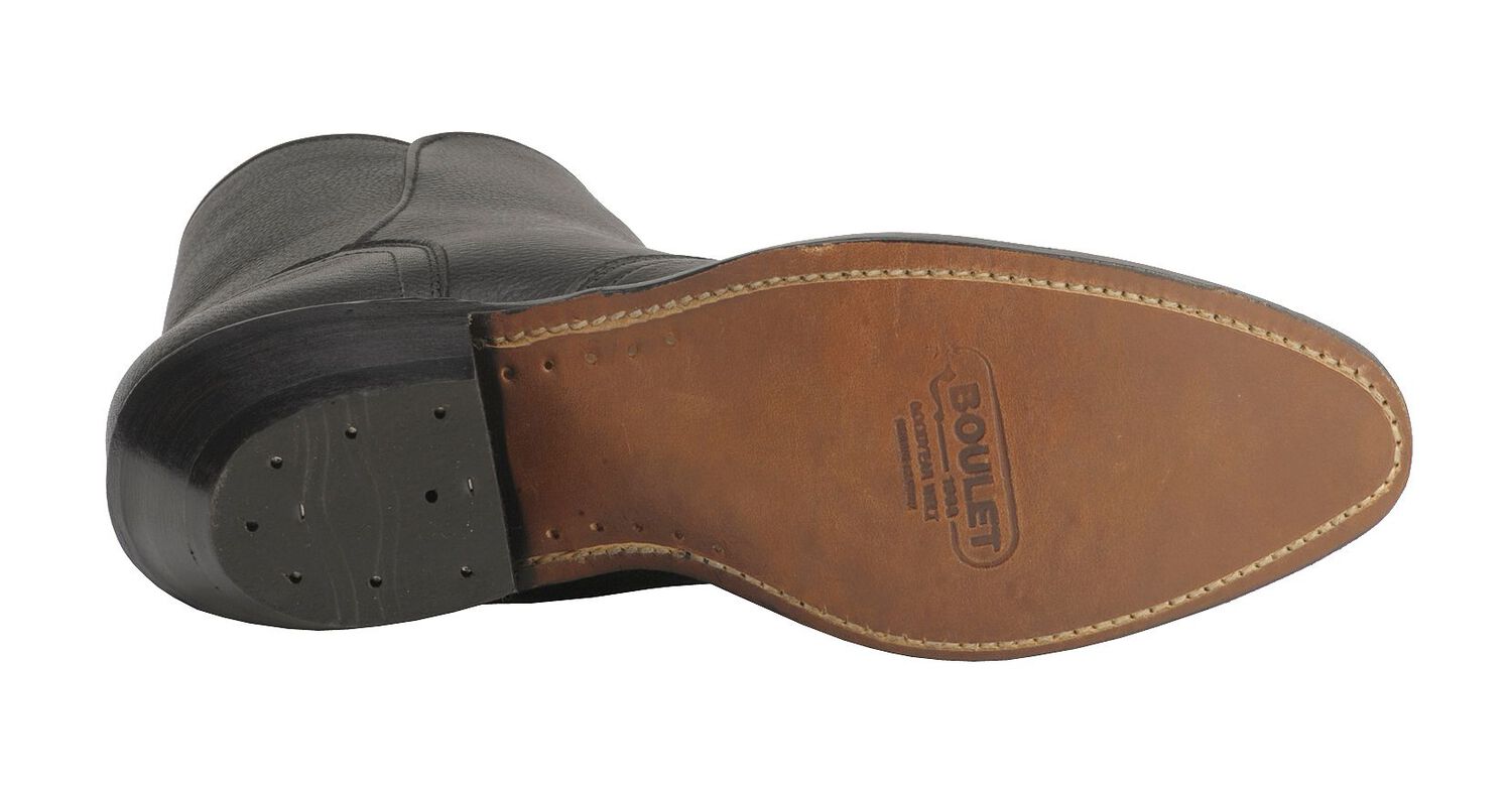 Image #5 - Boulet Men's Zipper Western Boots - Round Toe, Black, hi-res