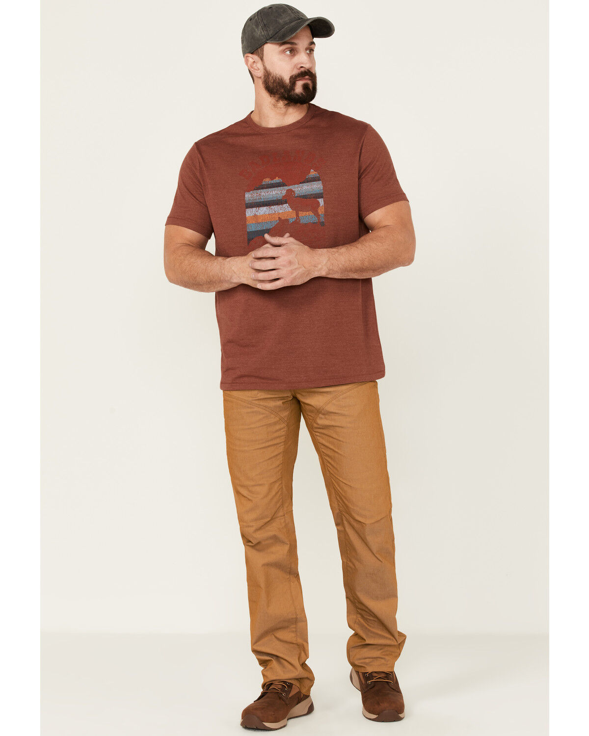 Image #2 - Brothers and Sons Men's Badlands National Monument Graphic Red Short Sleeve T-Shirt, Red, hi-res