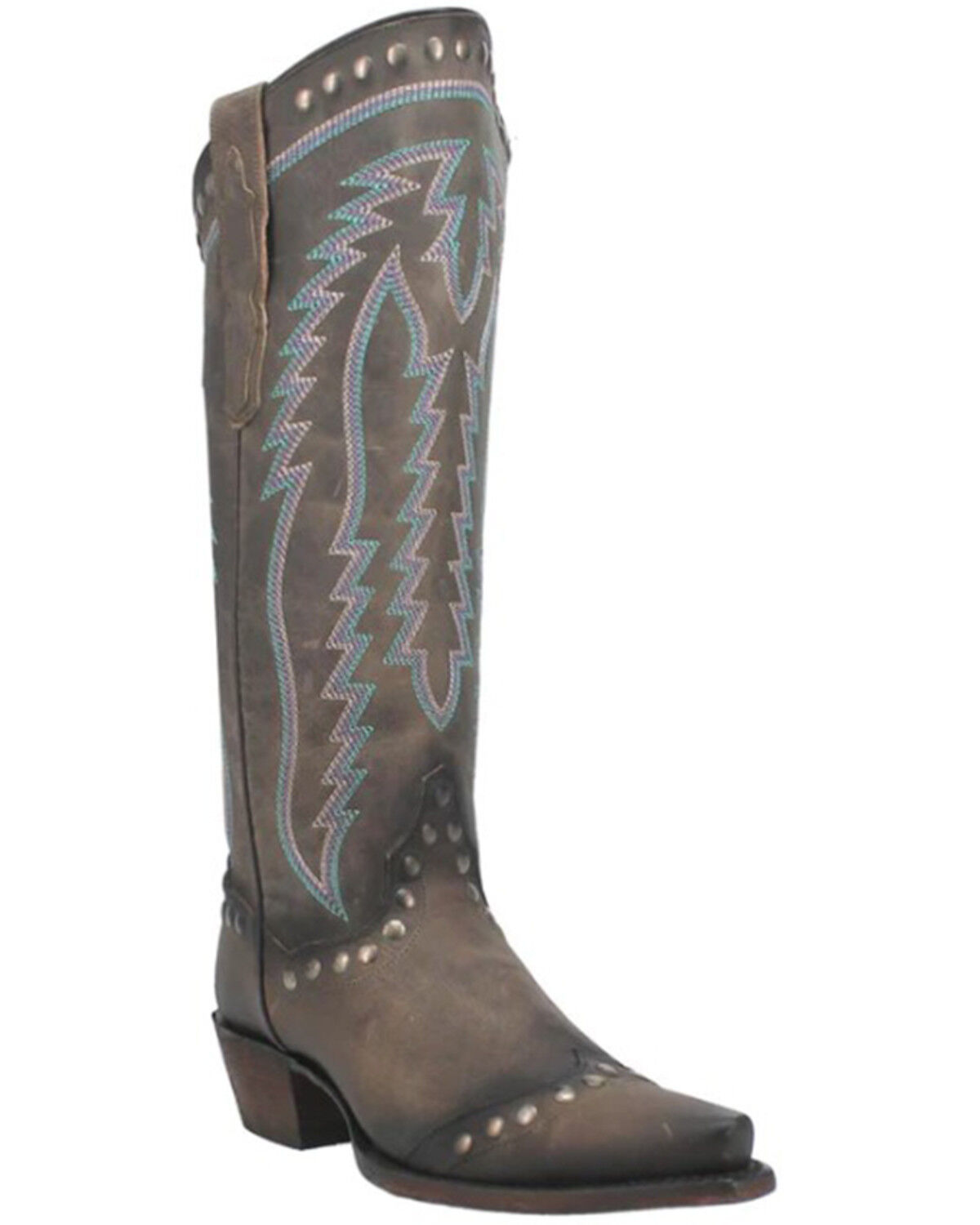 Image #1 - Dan Post Women's Sadi Western Boots - Snip Toe, Grey, hi-res