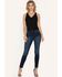 Miss Me Women's Found My Love Knot Strap Tank Top , Black, hi-res