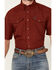 Image #3 - Wrangler Men's Solid Short Sleeve Snap Performance Western Shirt - Tall, Red, hi-res