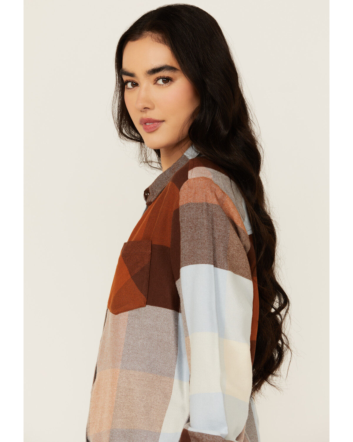 Image #2 - Idyllwind Women's Harlow Long Sleeve Snap Flannel Shirt, Caramel, hi-res