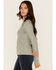 Image #2 - White Crow Women's Solid Long Sleeve Waffle Knit Shirt, Green, hi-res