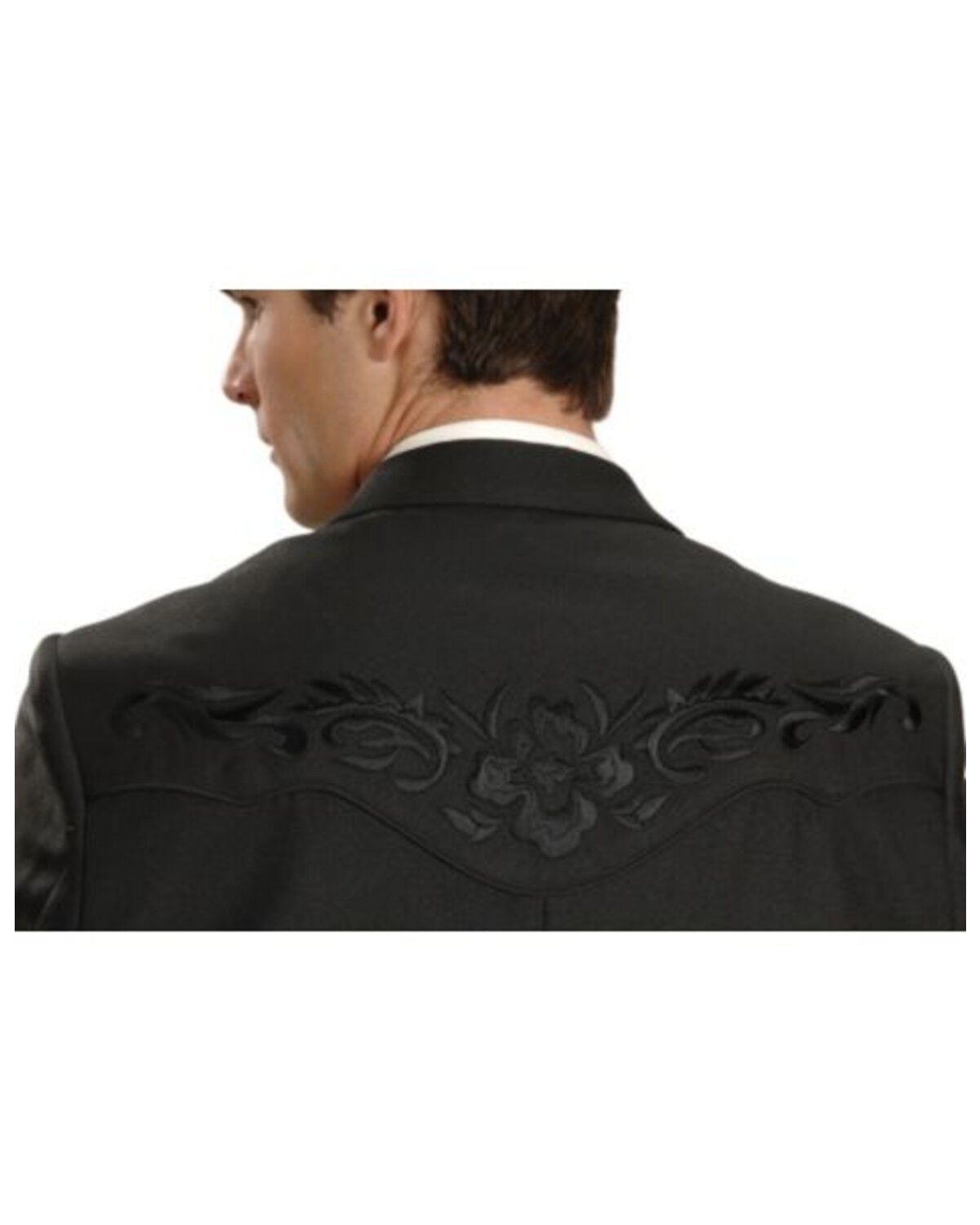 Image #2 - Scully Men's Floral Yoke Blazer - Tall, Black, hi-res