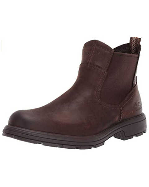 UGG Men's Miltmore Chelsea Pull On Boots - Round Toe , Brown, hi-res