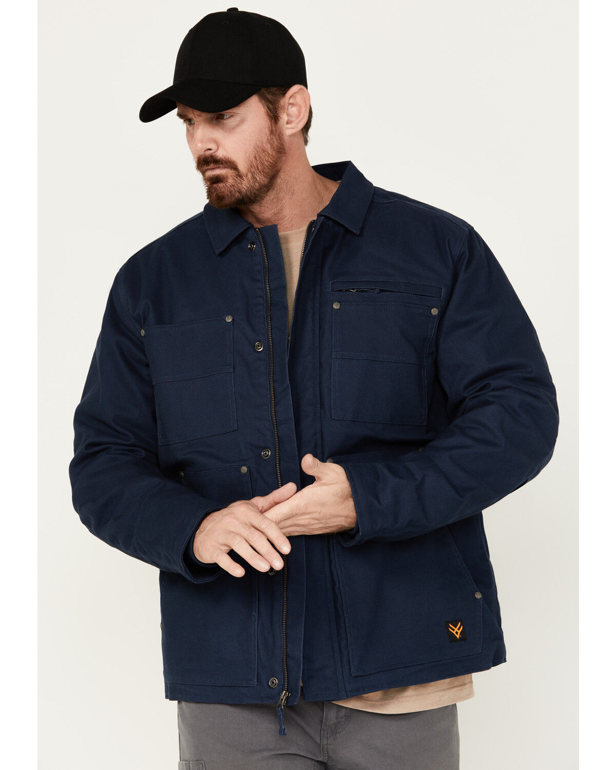 Image #1 - Hawx Men's Lined Chore Coat, Navy, hi-res