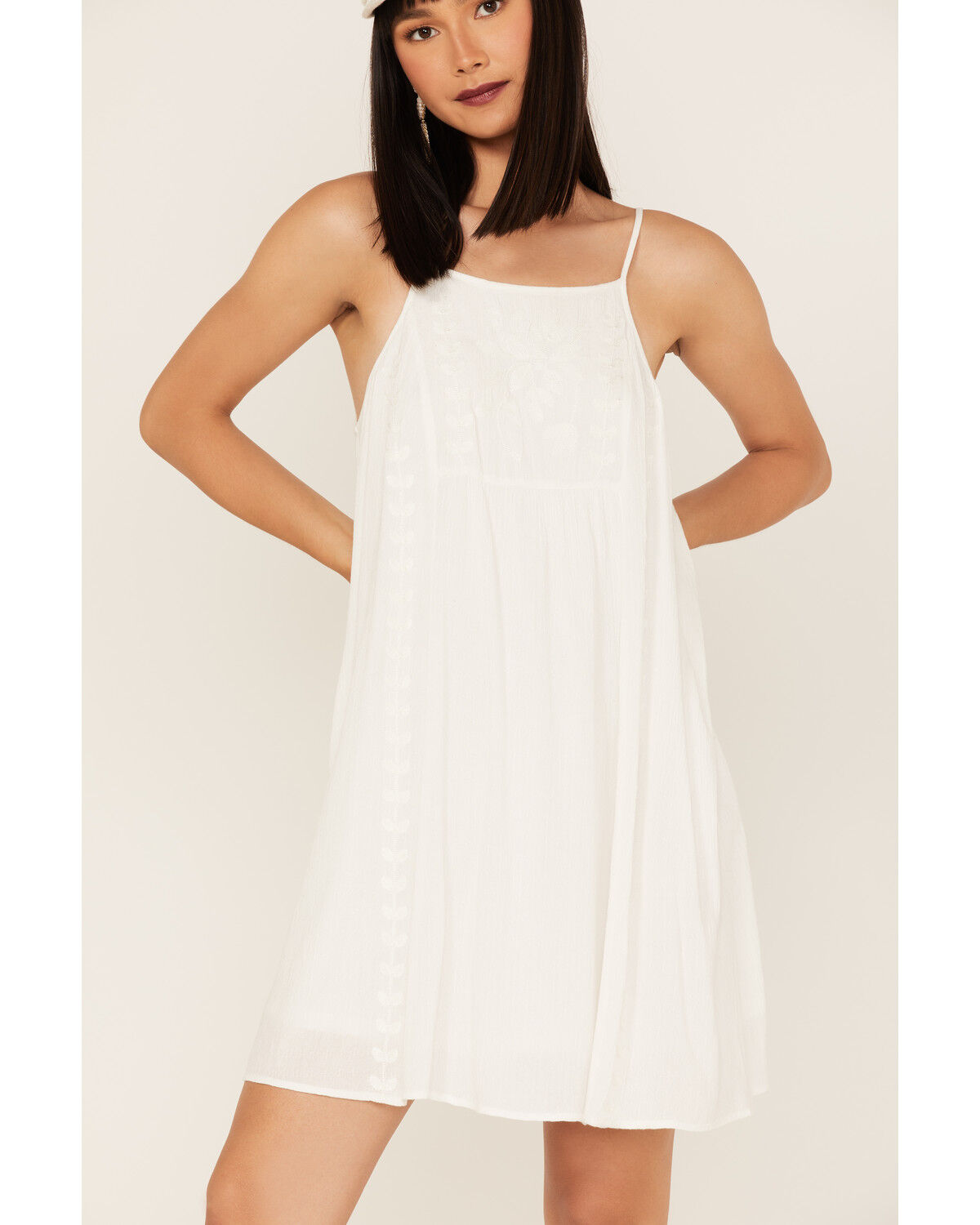 Image #3 - Band of the Free Women's Sweet Seasons Embroidered Mini Dress, Ivory, hi-res