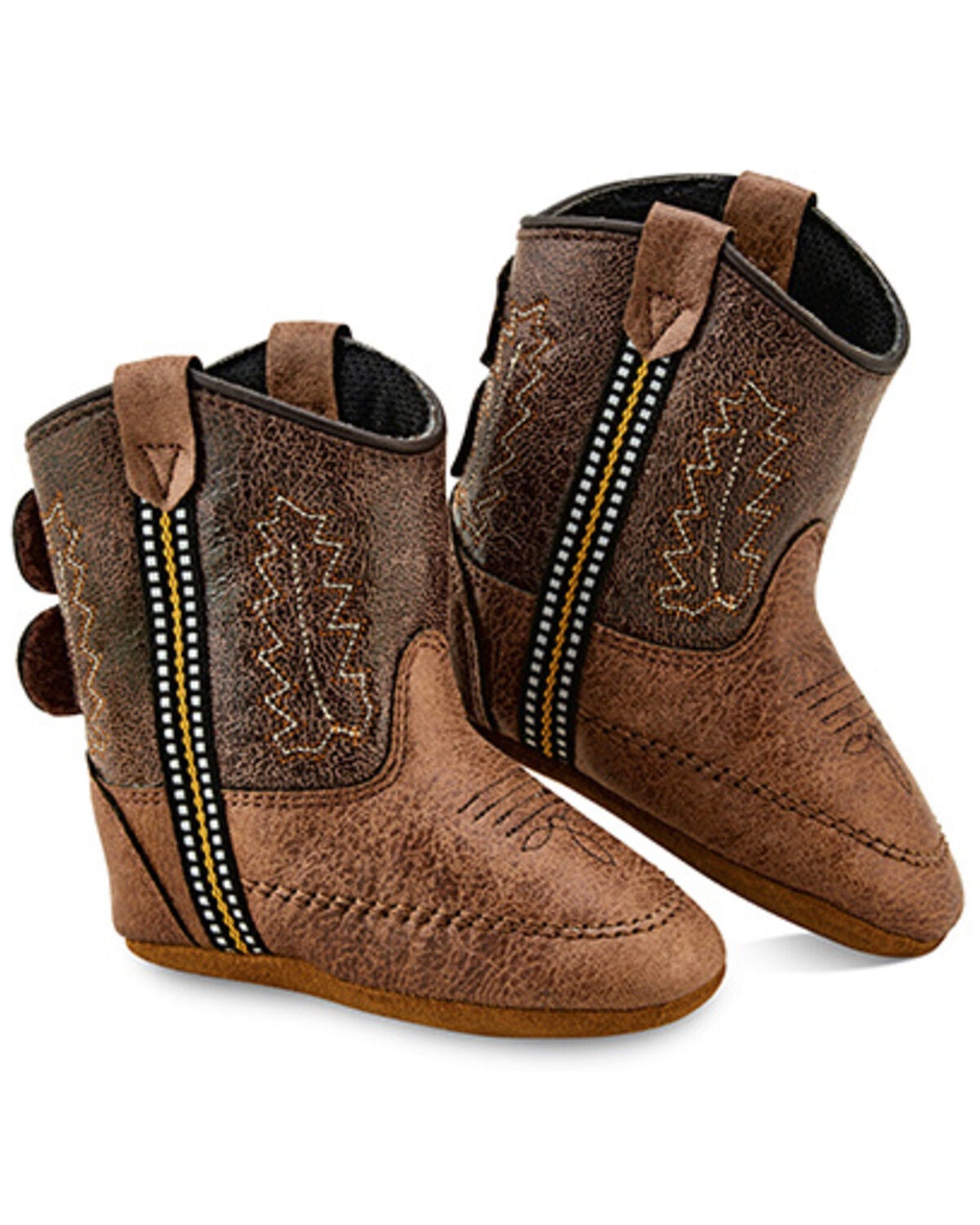 Old West Infant Boys' Poppet Boots - Round Toe, Tan, hi-res