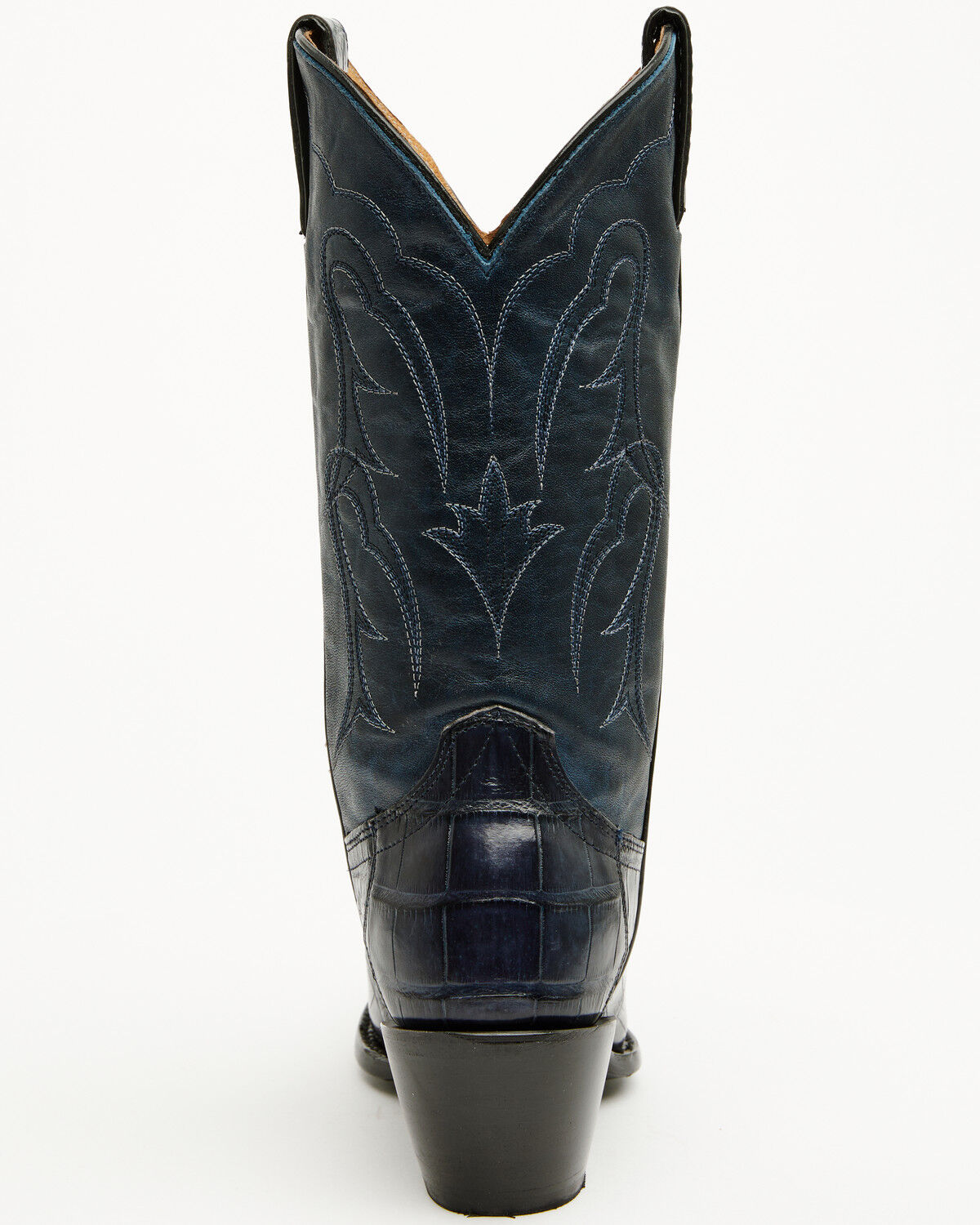 Image #5 - Shyanne Women's Aspen Exotic American Alligator Western Boots - Snip Toe, Navy, hi-res