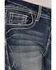 Image #4 - Grace In LA Girls' Leaf Embroidered Flare Stretch Denim Jeans, Blue, hi-res