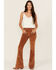 Image #1 - Wrangler Retro Women's Lacey High Rise Corduroy Trouser Jeans, Brown, hi-res
