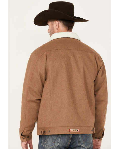 Image #4 - Cinch Men's Wool Sherpa Lined Concealed Carry Jacket, Brown, hi-res
