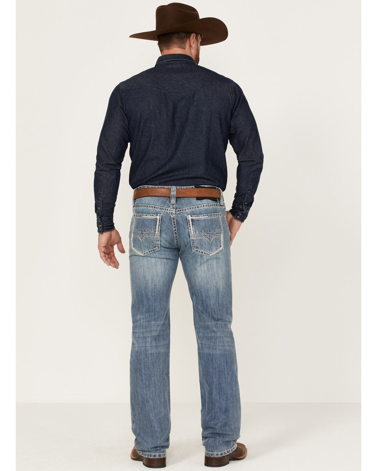 Image #1 - Rock & Roll Denim Men's Pistol Light Wash Regular Straight Jeans, Light Wash, hi-res