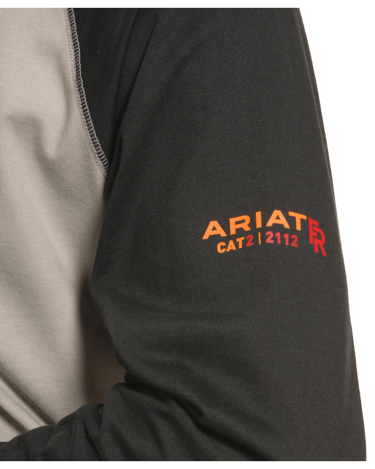 Image #3 - Ariat Men's FR Long Sleeve Baseball Work T-Shirt, Black, hi-res