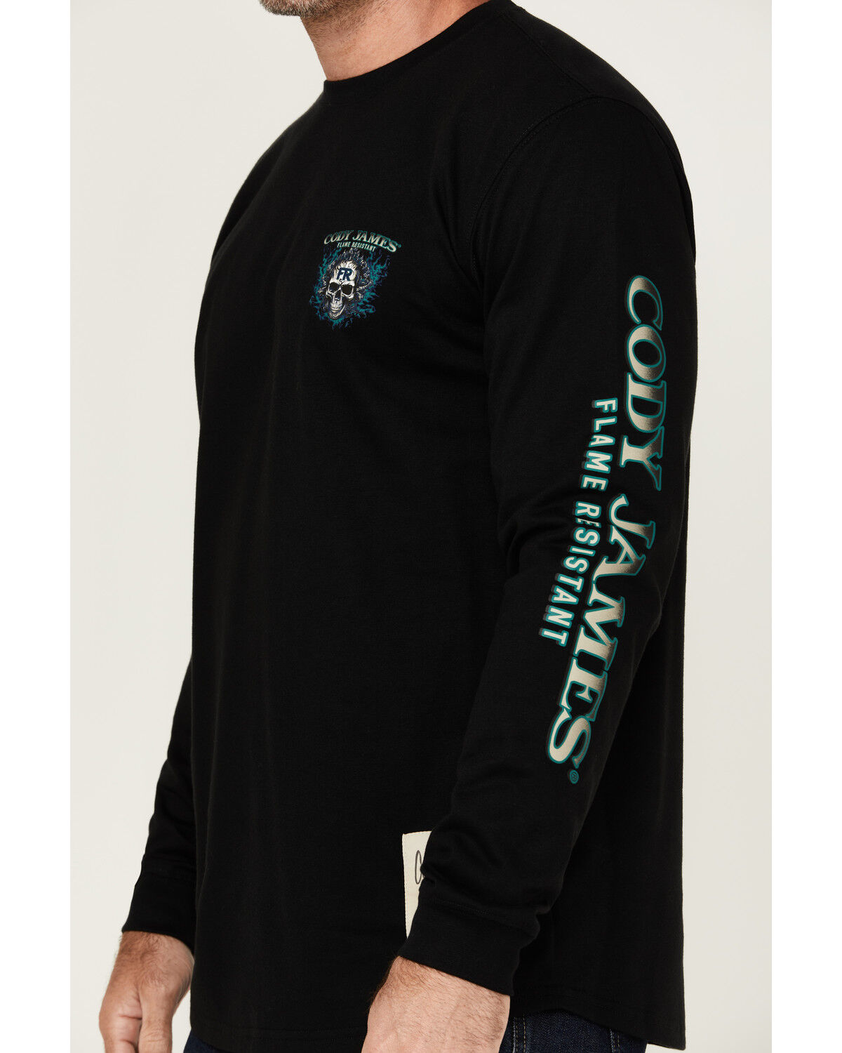 Image #4 - Cody James Men's FR Pyro Long Sleeve Graphic T-Shirt, Black, hi-res