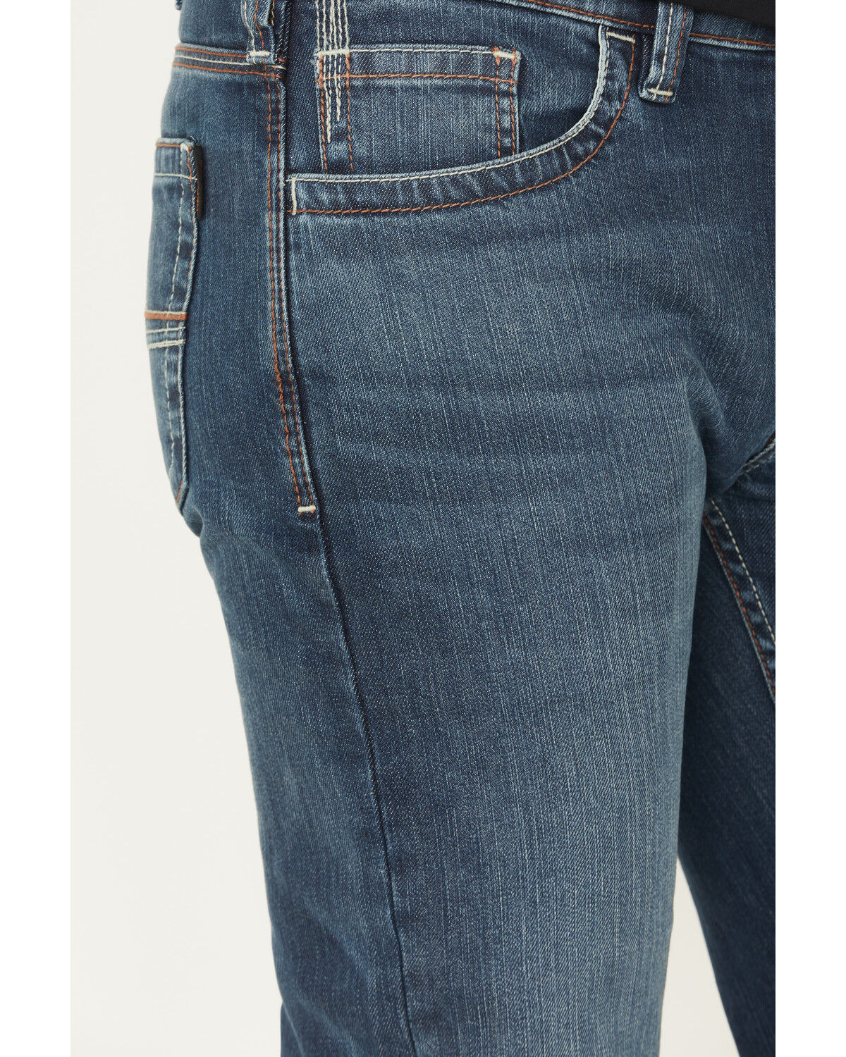 Image #2 - Cody James Men's FR Medium Wash Bozeman Bootcut Stretch Denim Work Jeans, Medium Wash, hi-res