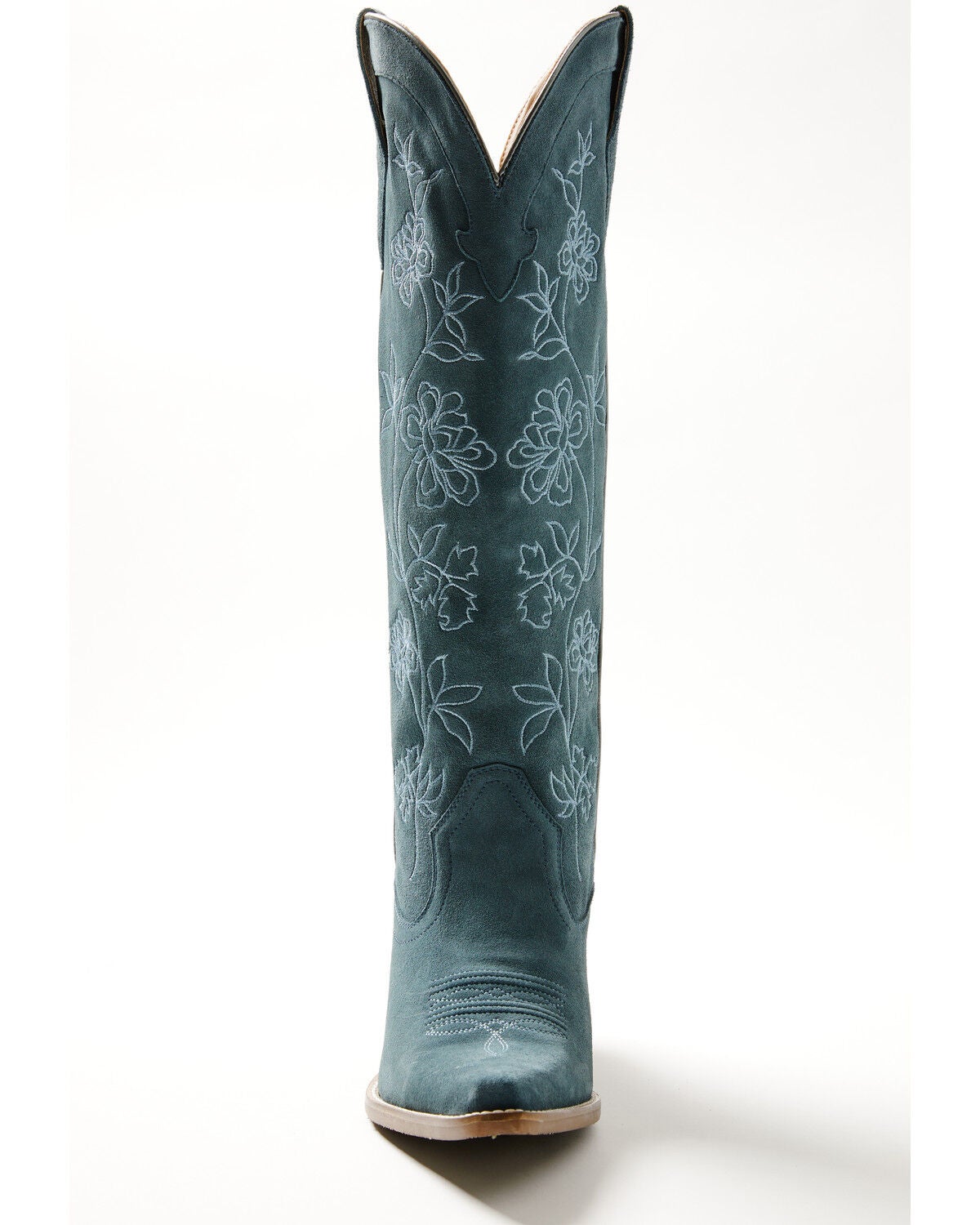 Image #4 - Shyanne Women's Flora Suede Tall Western Boots - Snip Toe, Blue, hi-res