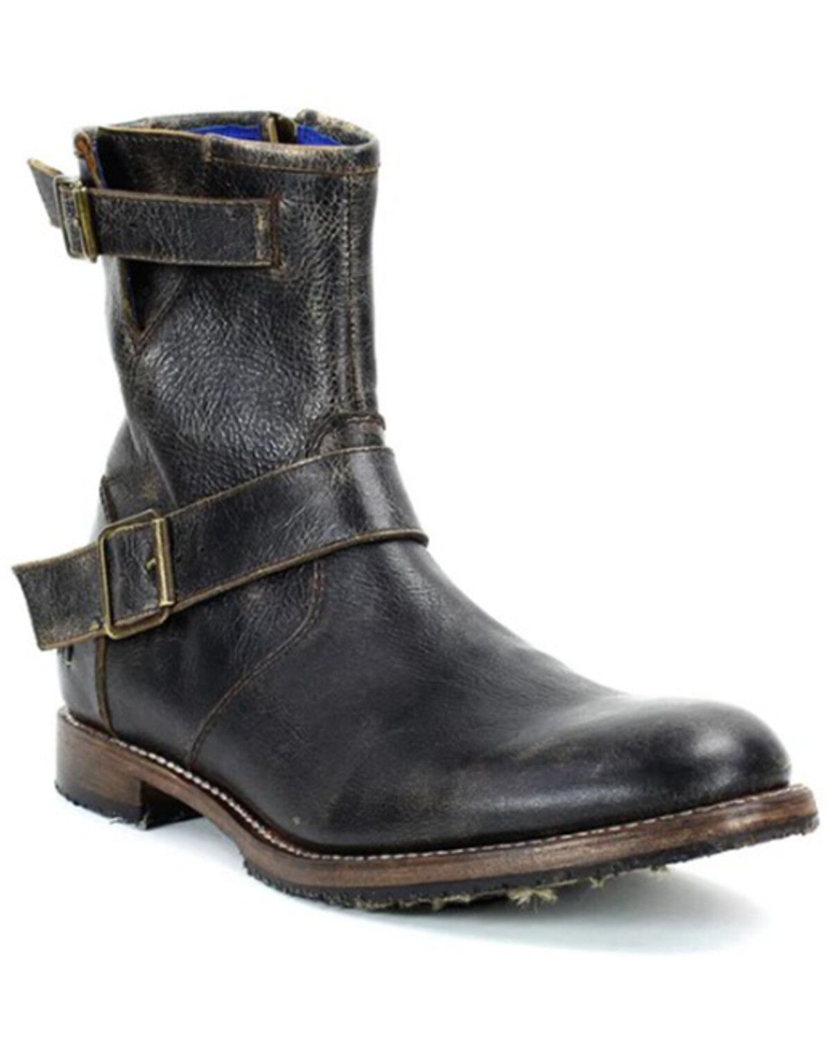 Image #1 - Bed Stu Men's Fellow Double Buckle Boot - Round Toe, Black, hi-res