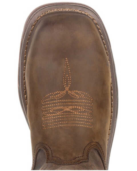 Image #6 - Rocky Men's Iron Skull Waterproof Western Work Boots - Composite Toe, Distressed Brown, hi-res